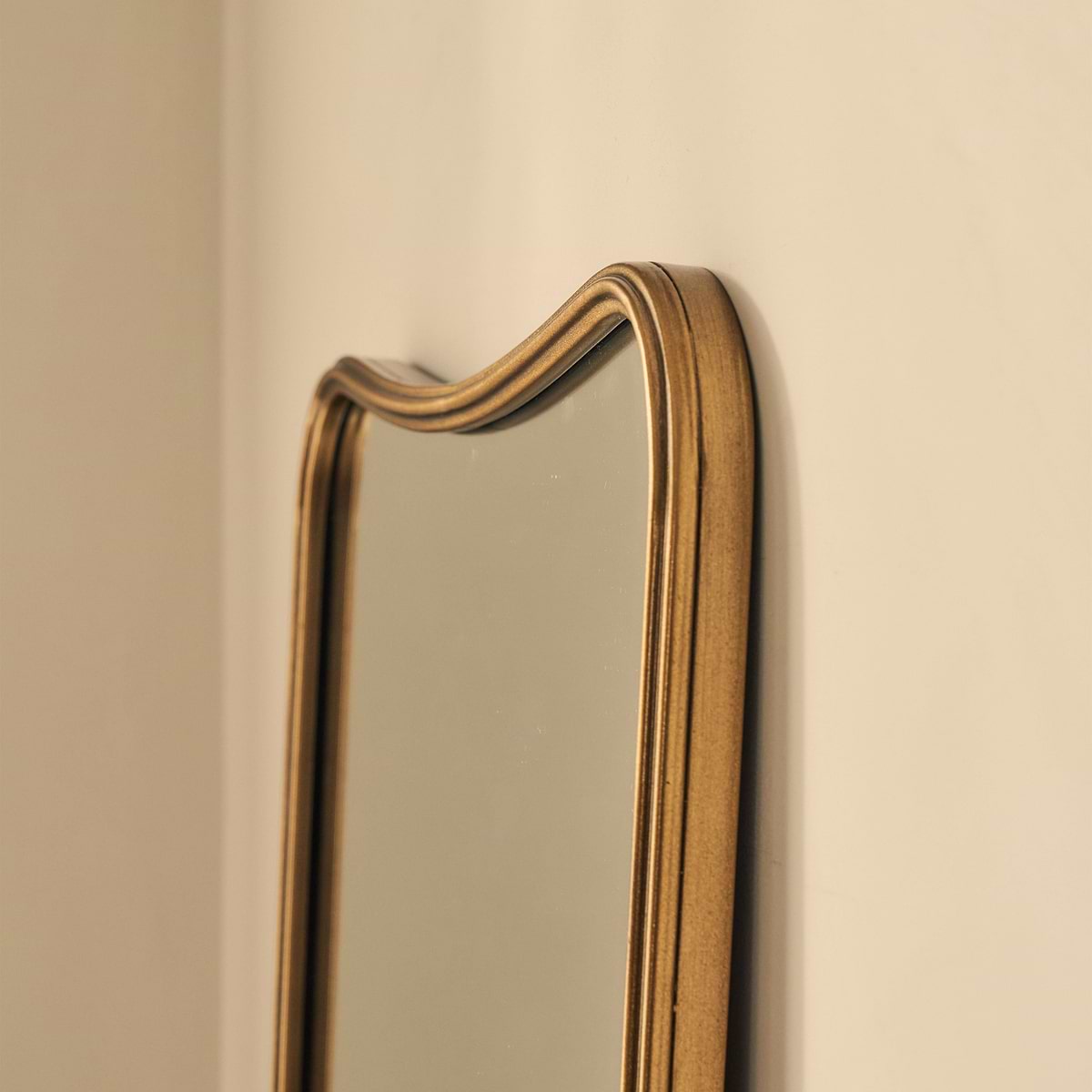 Louis - Gold Full Length Curved Metal Mirror 160cm x 60cm