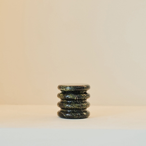 Varella - Green Marble Ribbed Decorative Storage Jar