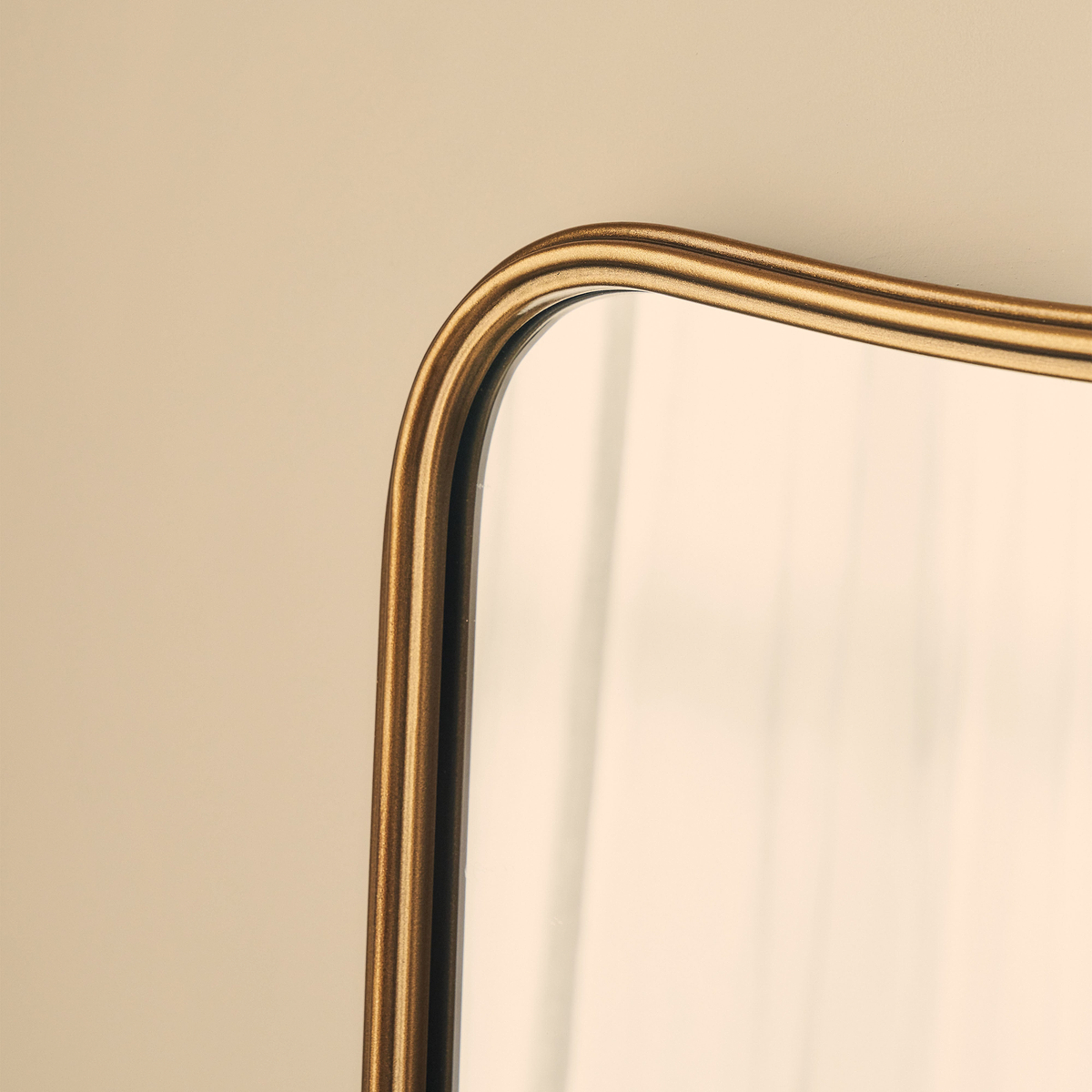 Louis - Gold Full Length Curved Metal Mirror 160cm x 60cm