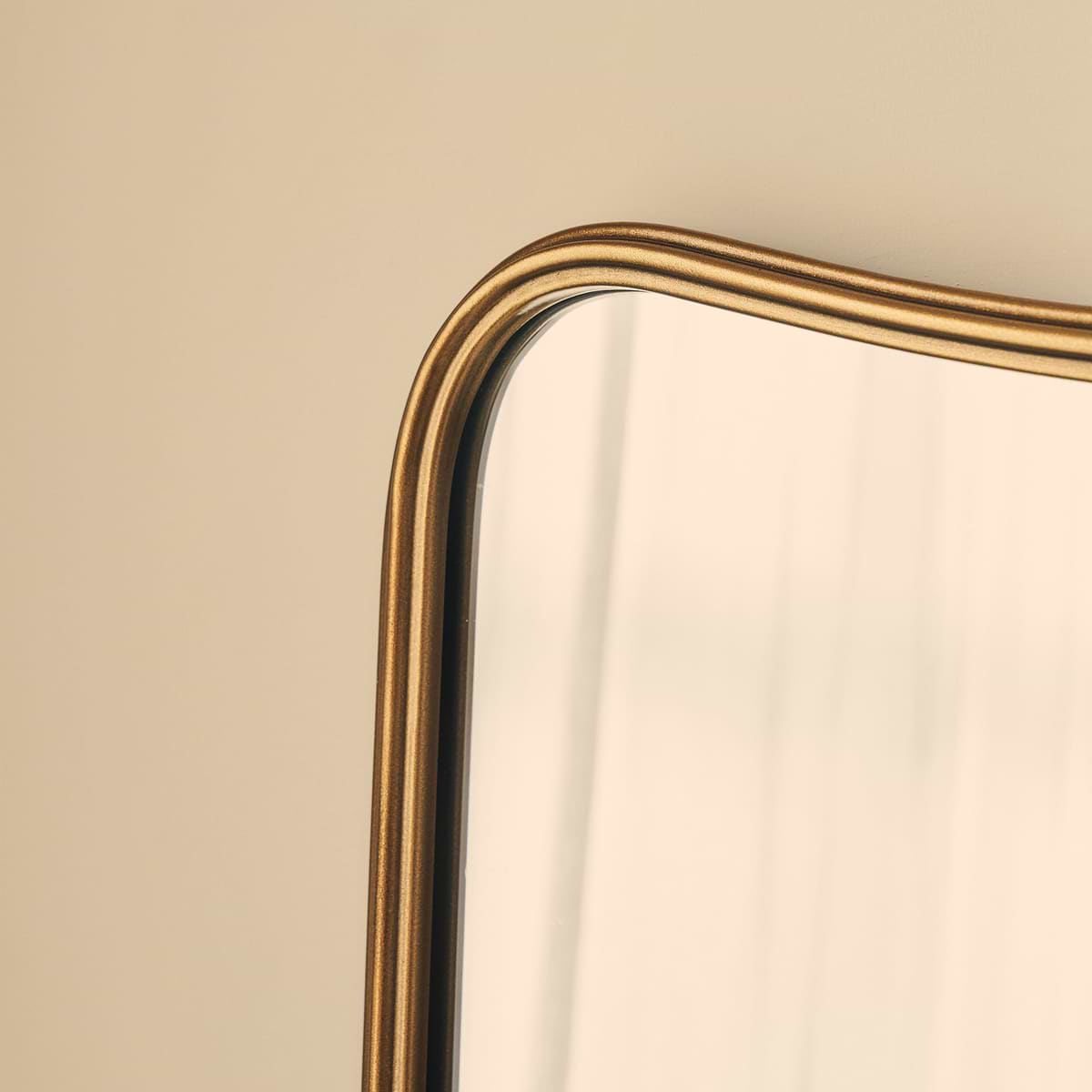 Louis - Gold Full Length Curved Metal Mirror 160cm x 60cm