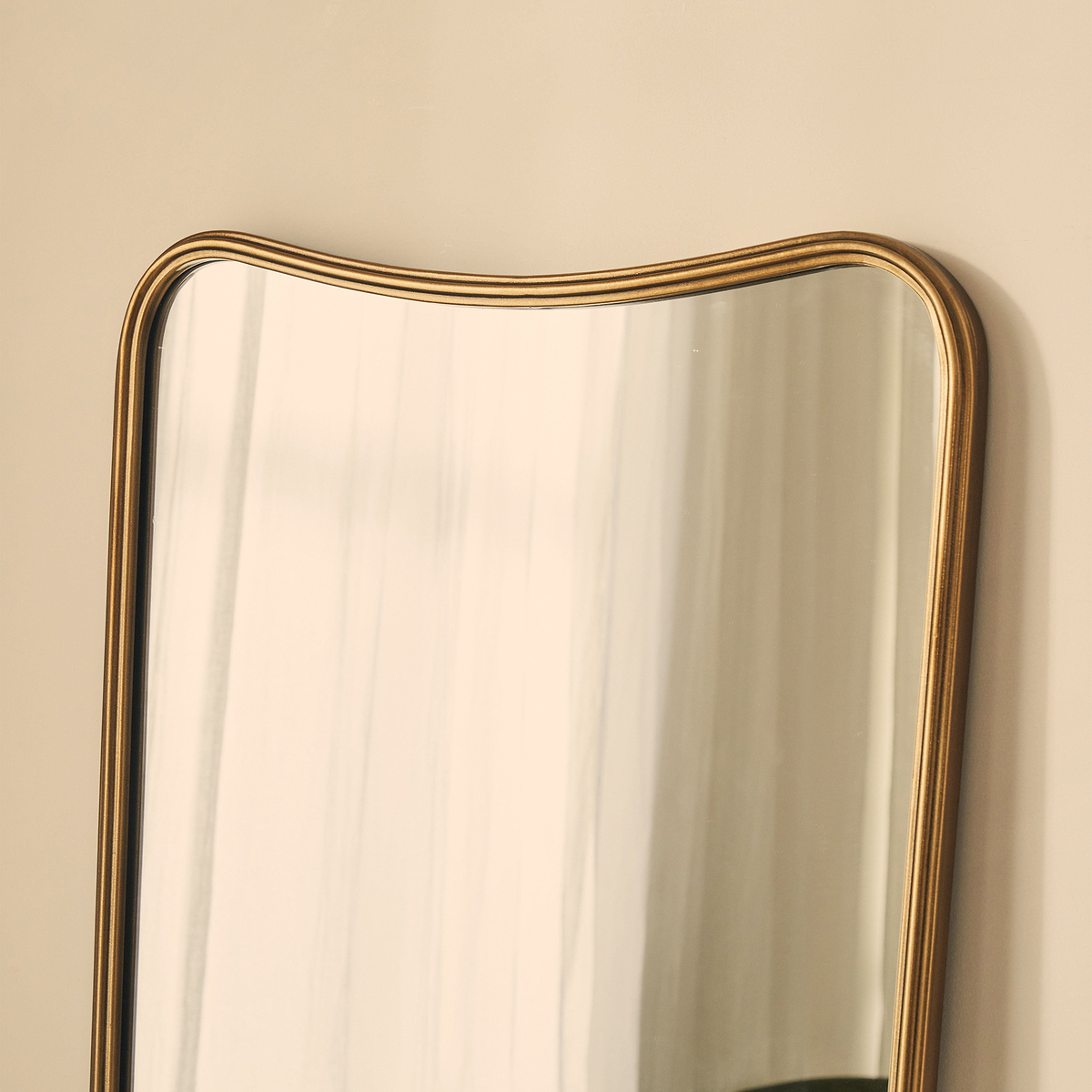 Louis - Gold Full Length Curved Metal Mirror 160cm x 60cm