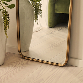 Louis - Gold Full Length Curved Metal Mirror 160cm x 60cm