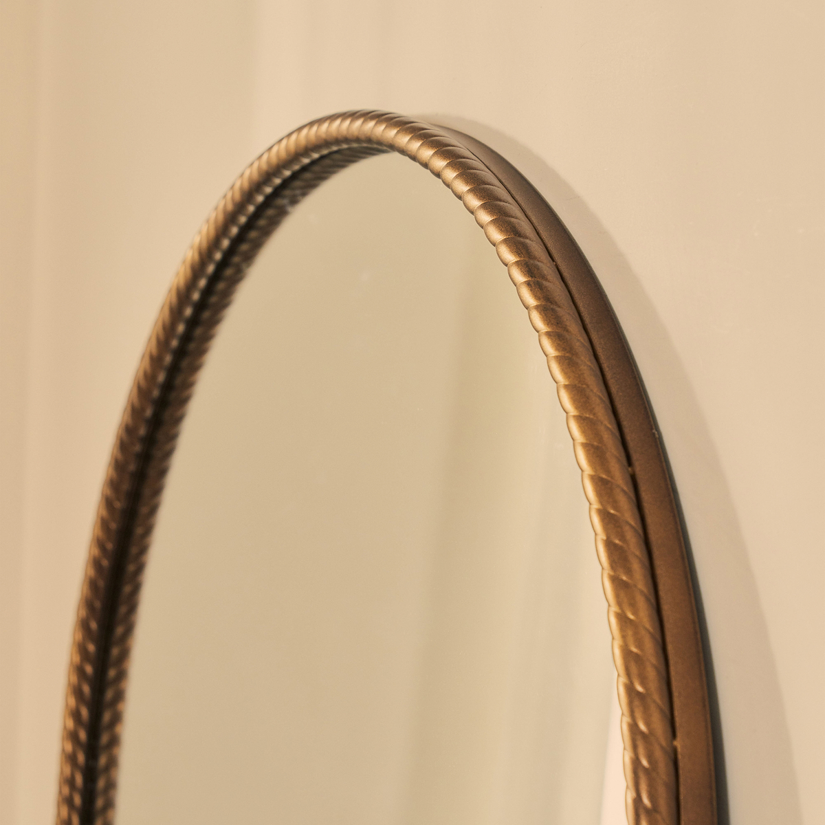 Corra - Antique Bronze Full Length Arched Rope Twist Mirror 190cm x 90cm