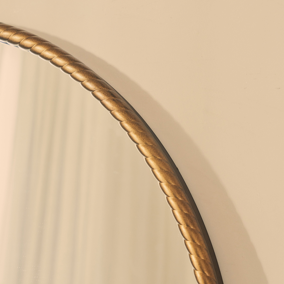 Corra - Antique Bronze Full Length Arched Rope Twist Mirror 190cm x 90cm