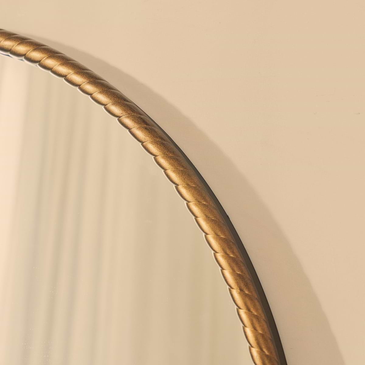 Corra - Antique Bronze Full Length Arched Rope Twist Mirror 190cm x 90cm
