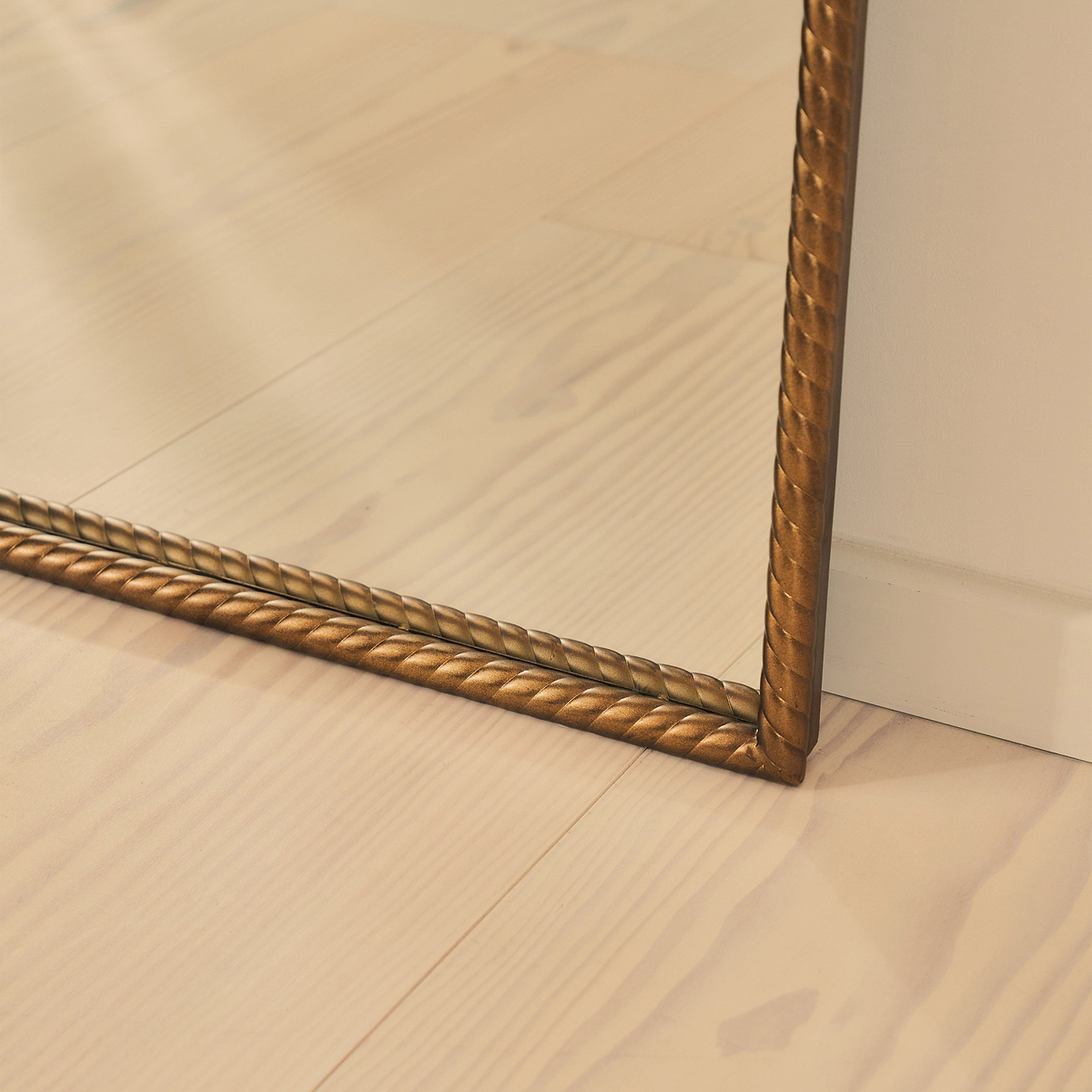 Corra - Antique Bronze Full Length Arched Rope Twist Mirror 190cm x 90cm