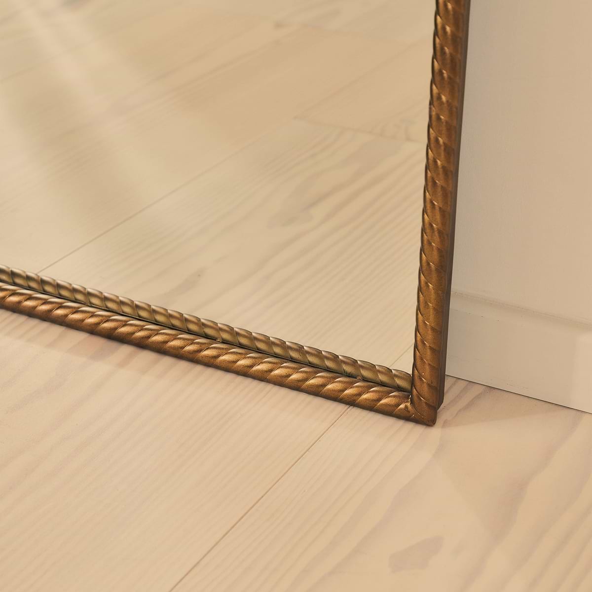 Corra - Antique Bronze Full Length Arched Rope Twist Mirror 190cm x 90cm