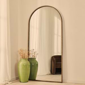 Corra - Antique Bronze Full Length Arched Rope Twist Mirror 190cm x 90cm