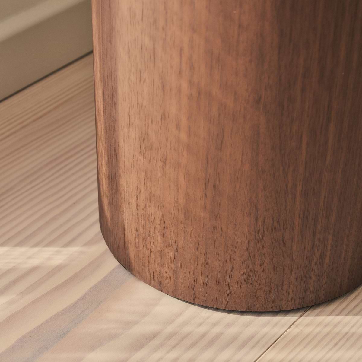 Madison - Dark Emperador Round Dark Wood Plinth