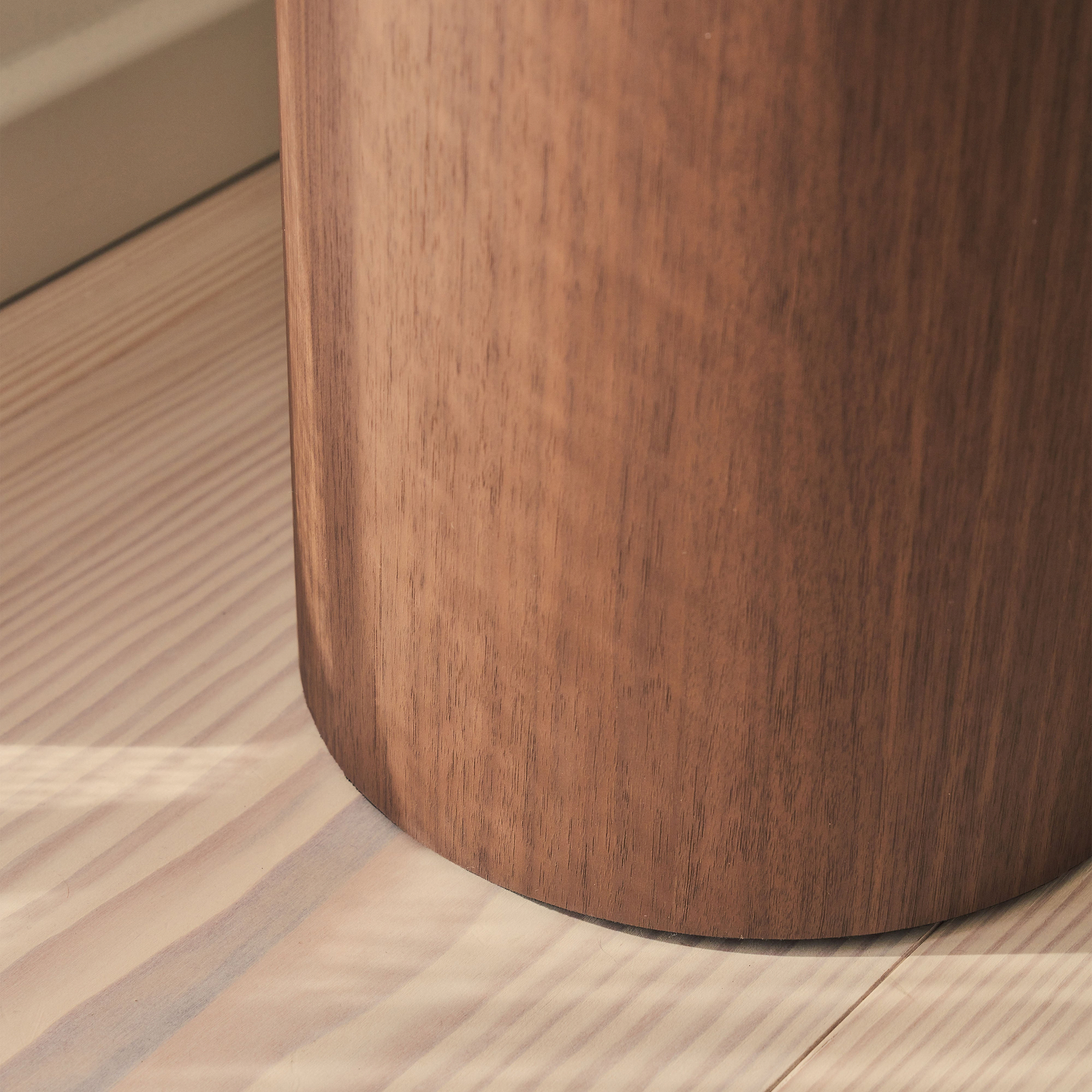 Madison - Dark Emperador Round Dark Wood Plinth