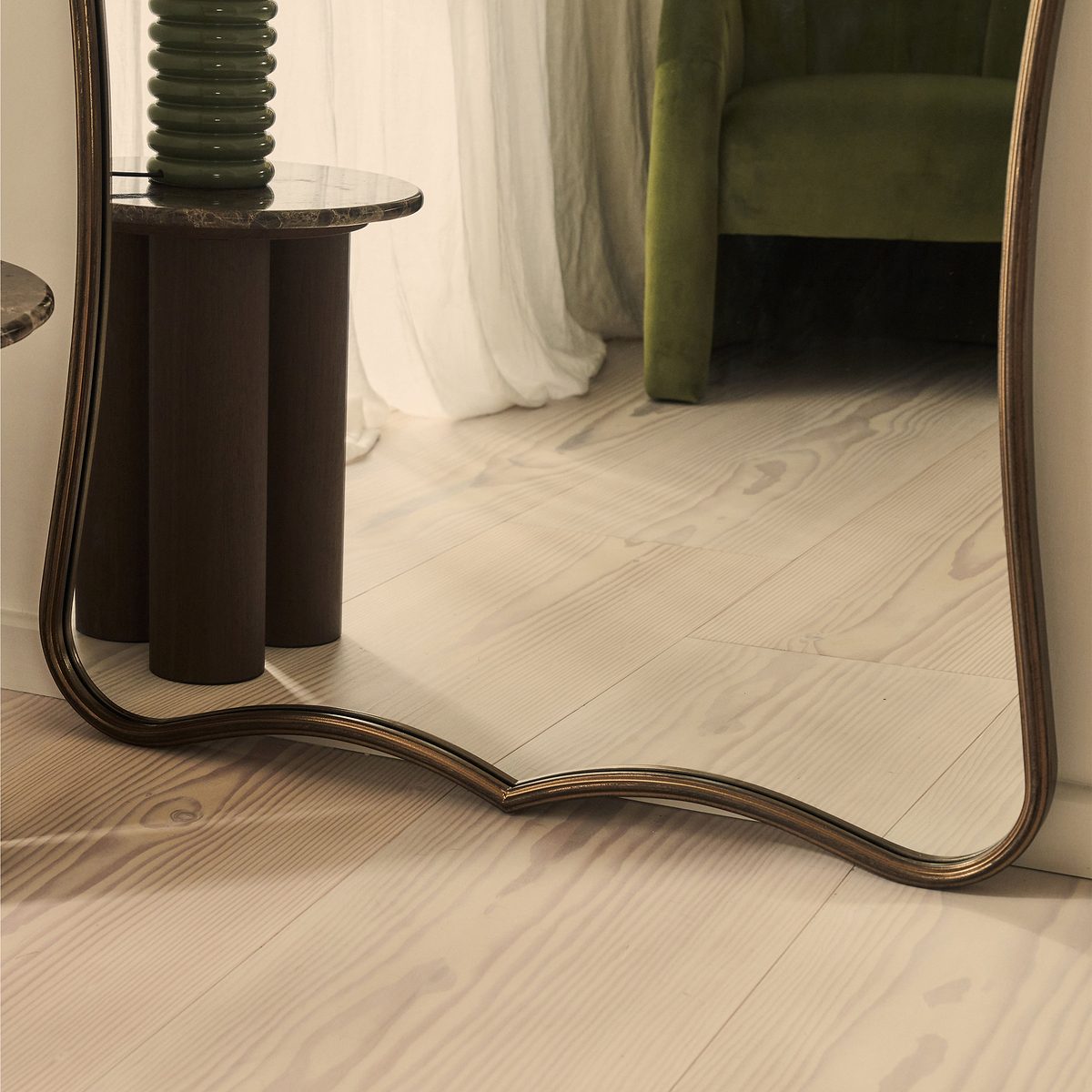 Elise - Antique Bronze Full Length Art Deco Metal Mirror 180cm x 90cm