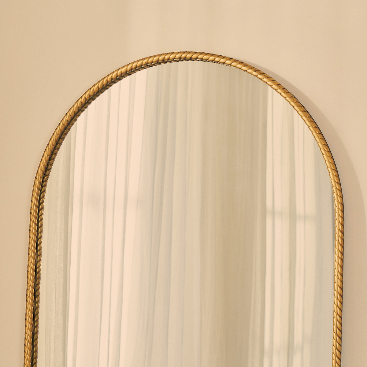 Corra - Gold Full Length Arched Rope Twist Mirror 190cm x 90cm