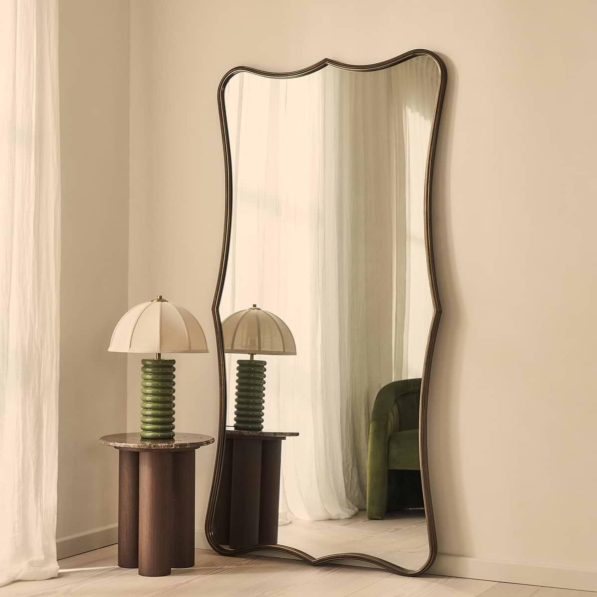 Elise - Antique Bronze Full Length Art Deco Metal Mirror 180cm x 90cm