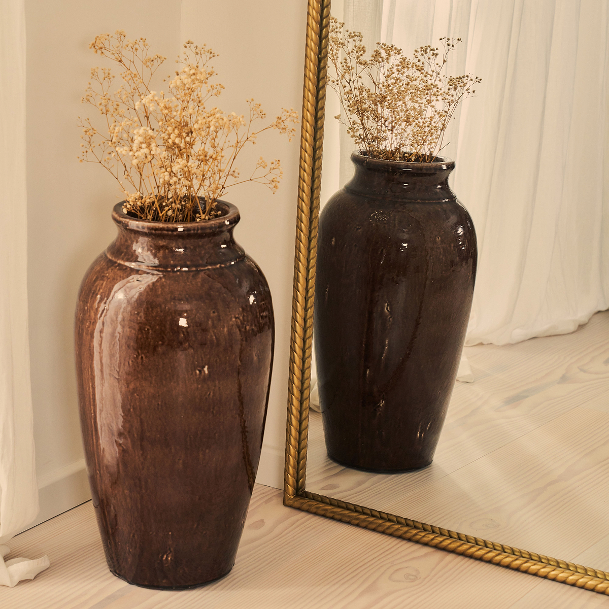 Corra - Gold Full Length Arched Rope Twist Mirror 190cm x 90cm