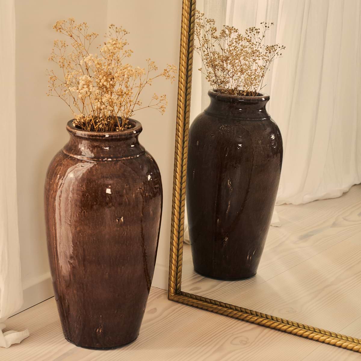 Corra - Gold Full Length Arched Rope Twist Mirror 190cm x 90cm