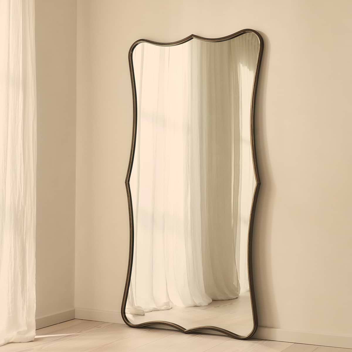 Elise - Antique Bronze Full Length Art Deco Metal Mirror 180cm x 90cm