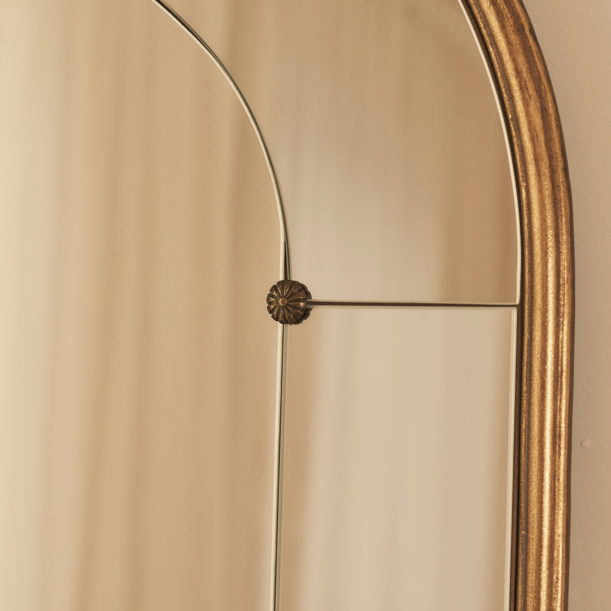 Venosa - Full Length Gold Arched Metal Mirror 180cm x 100cm