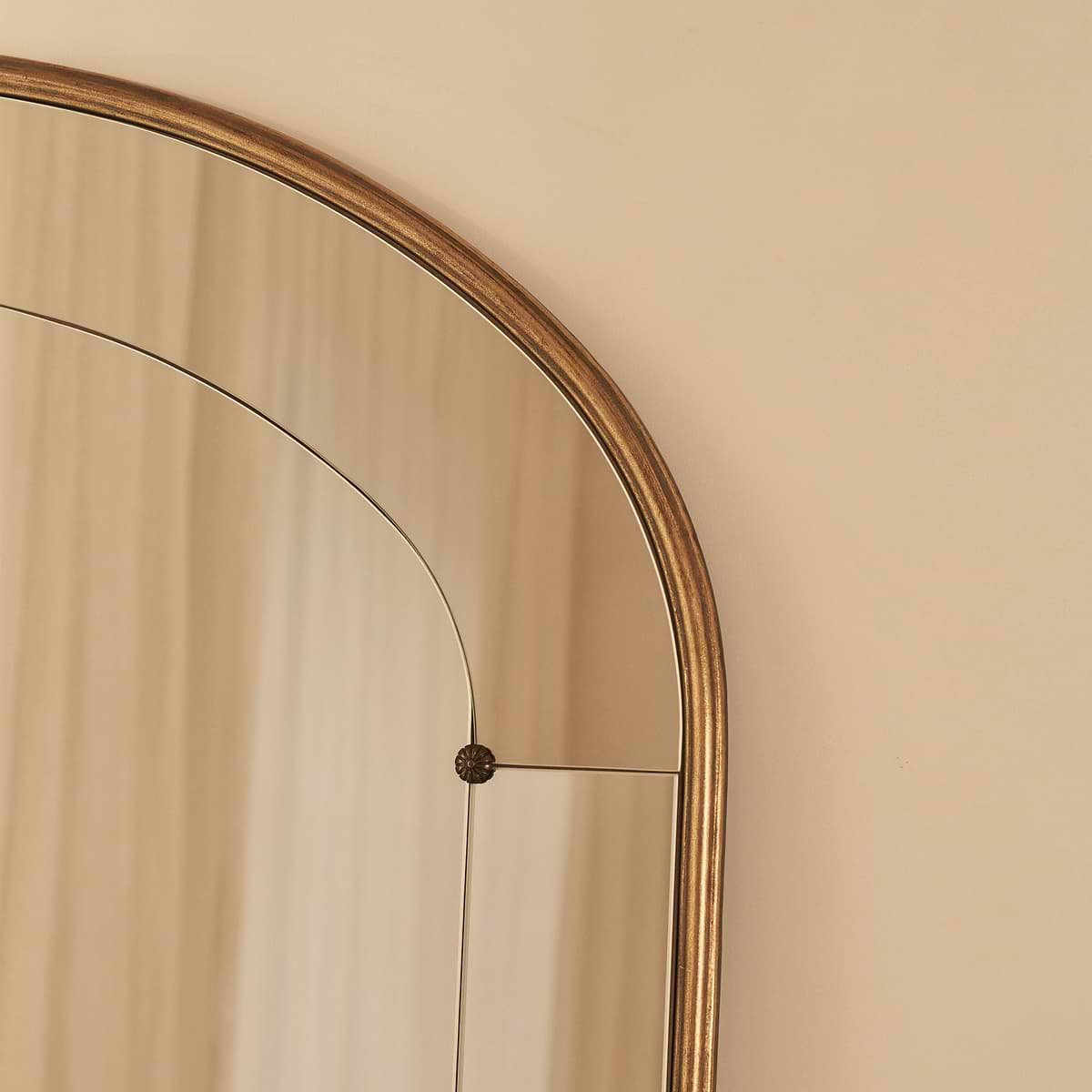 Venosa - Full Length Gold Arched Metal Mirror 180cm x 100cm
