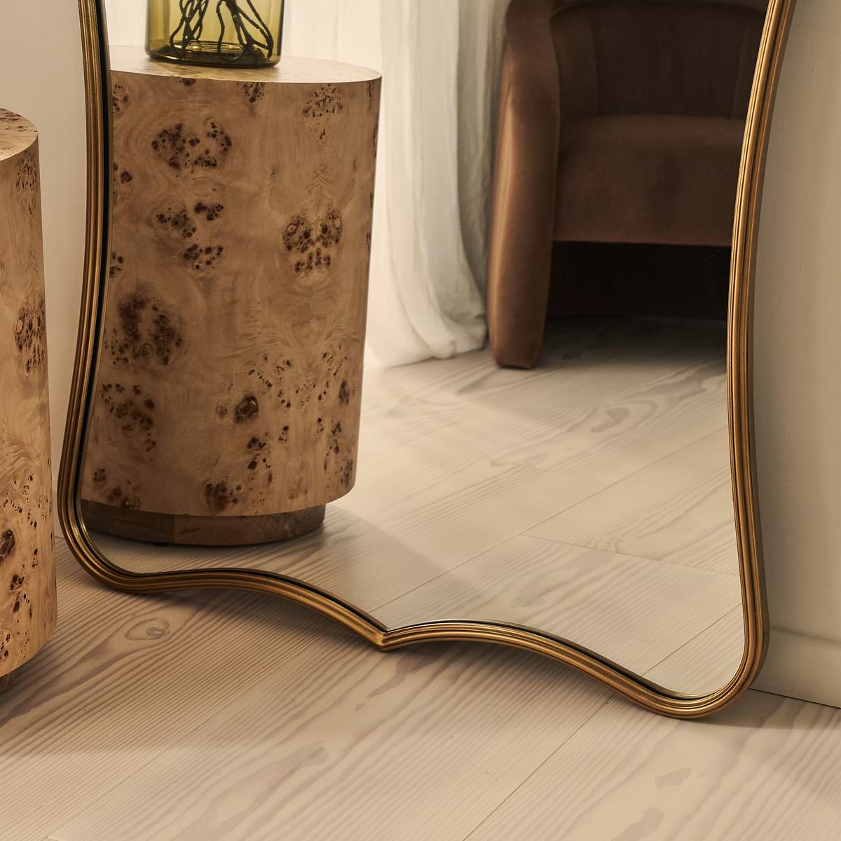 Elise - Gold Full Length Art Deco Metal Mirror 180cm x 90cm