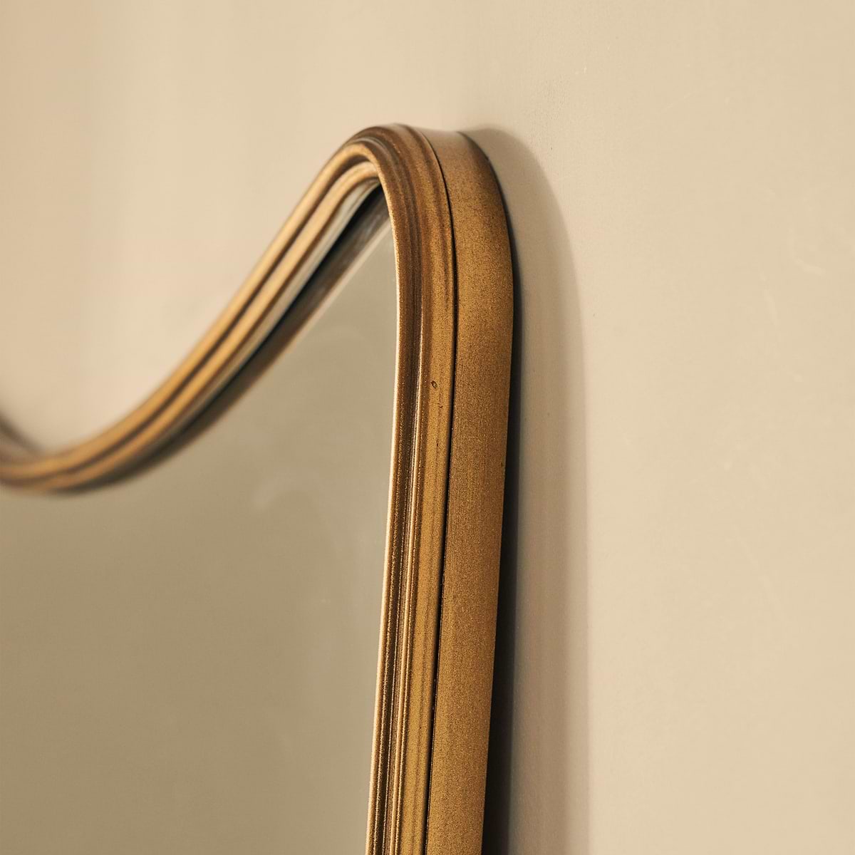 Louis - Gold Full Length Curved Metal Mirror 180cm x 100cm