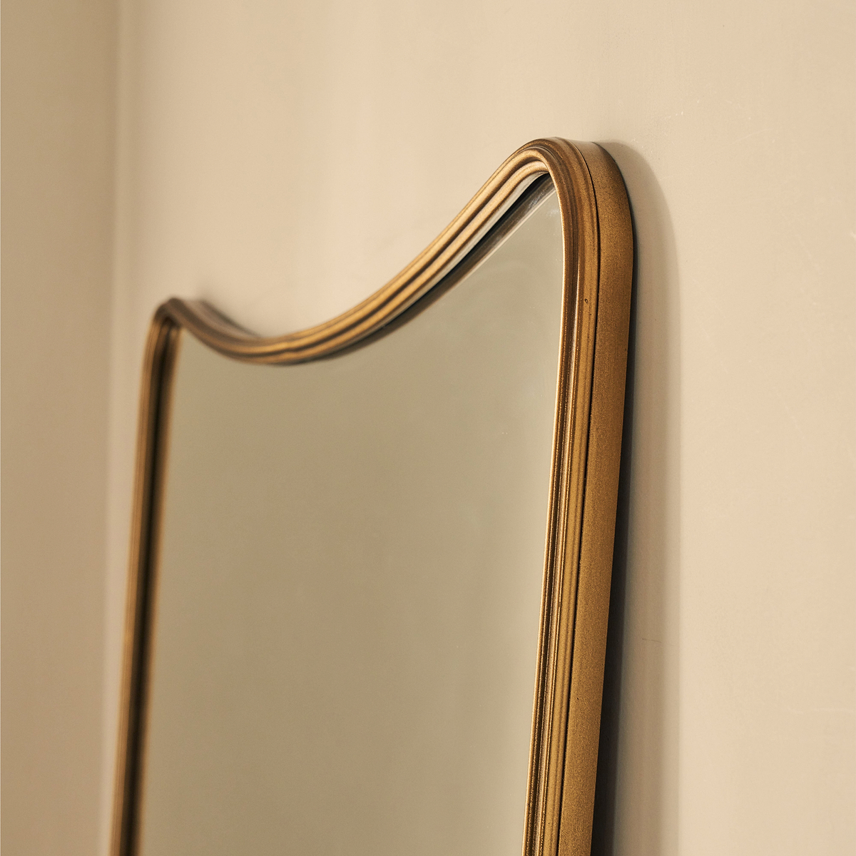 Louis - Gold Full Length Curved Metal Mirror 180cm x 100cm