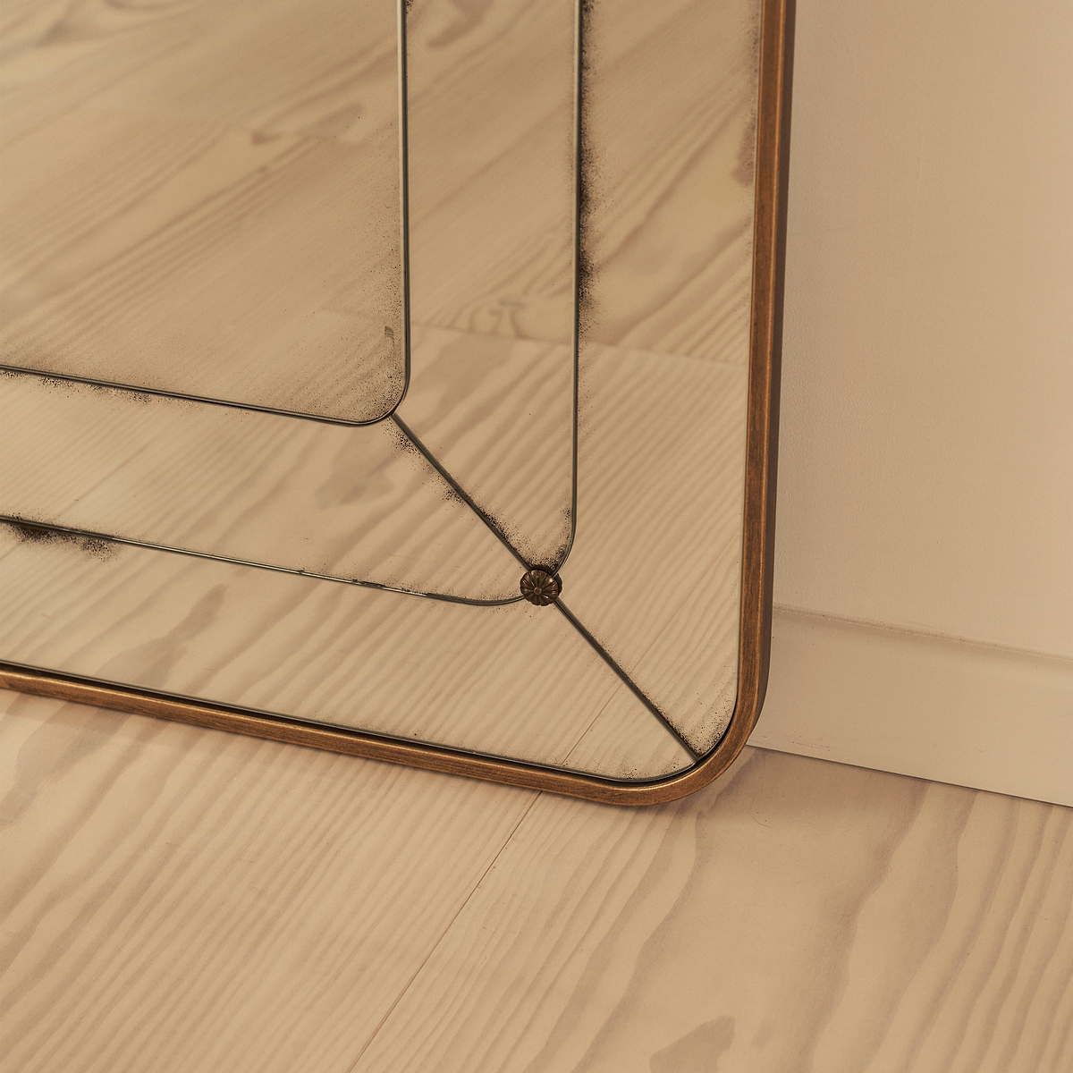 Teramo - Full Length Gold Antique Glass Metal Mirror 180cm x 90cm