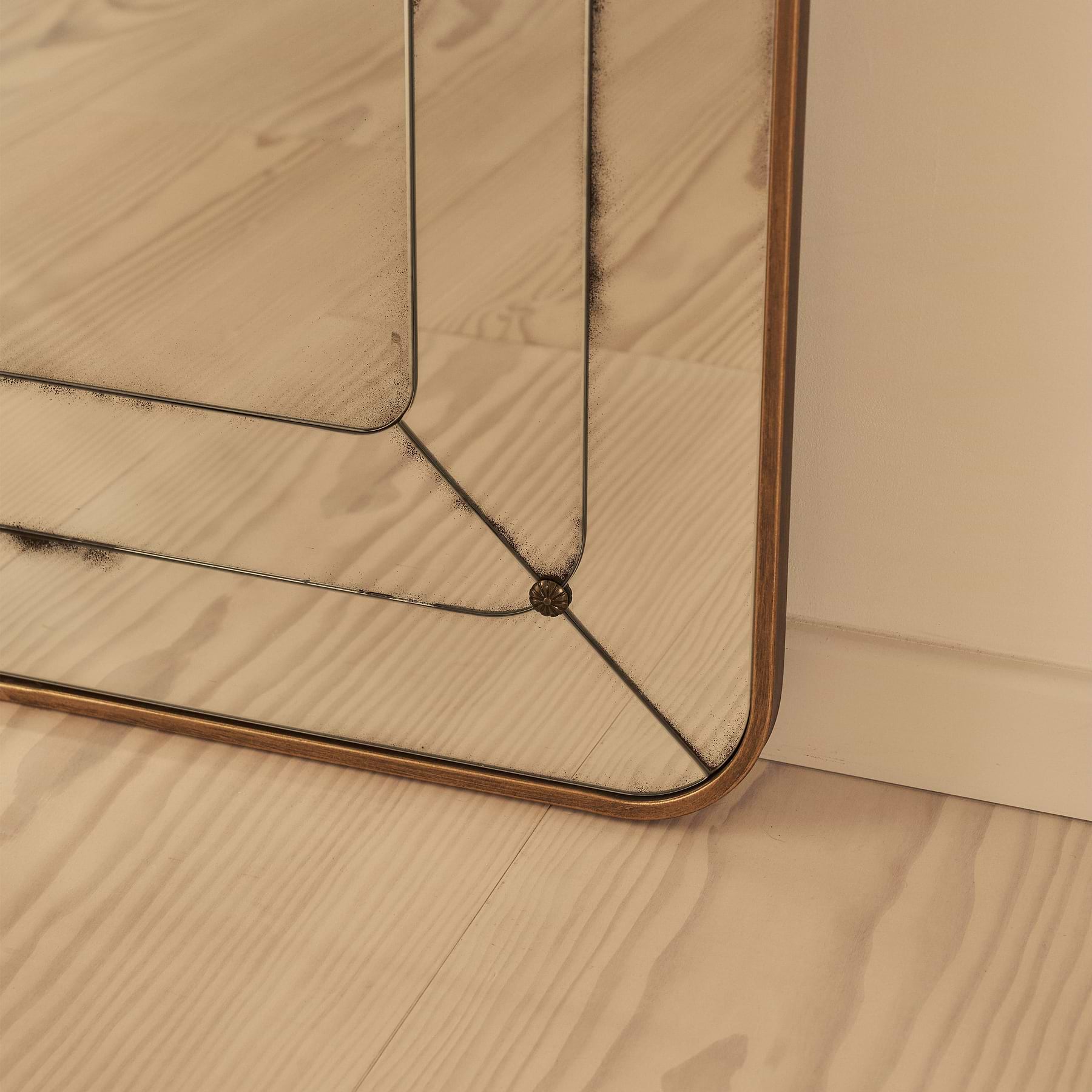 Teramo - Full Length Gold Antique Glass Metal Mirror 180cm x 90cm