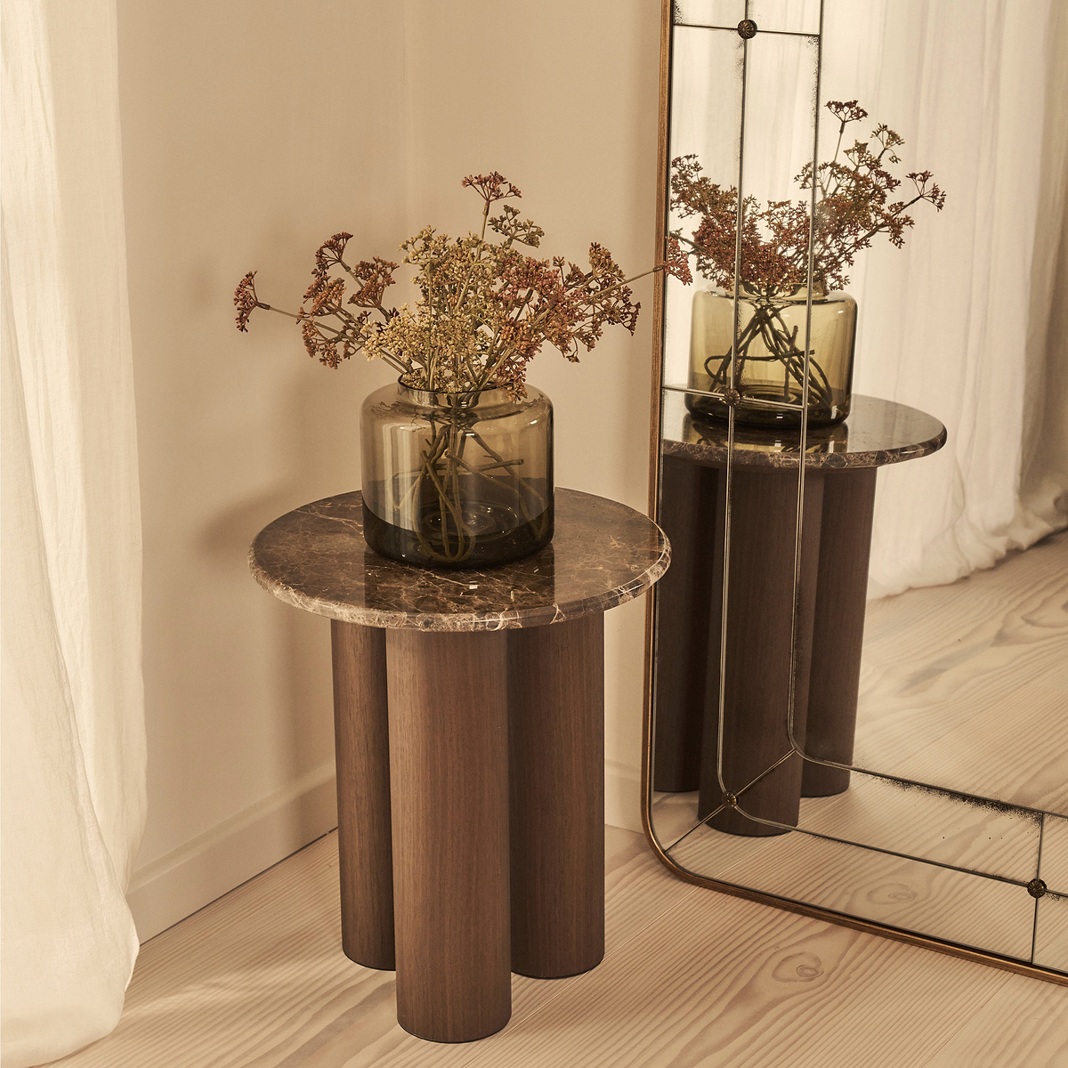 Teramo - Full Length Gold Antique Glass Metal Mirror 180cm x 90cm
