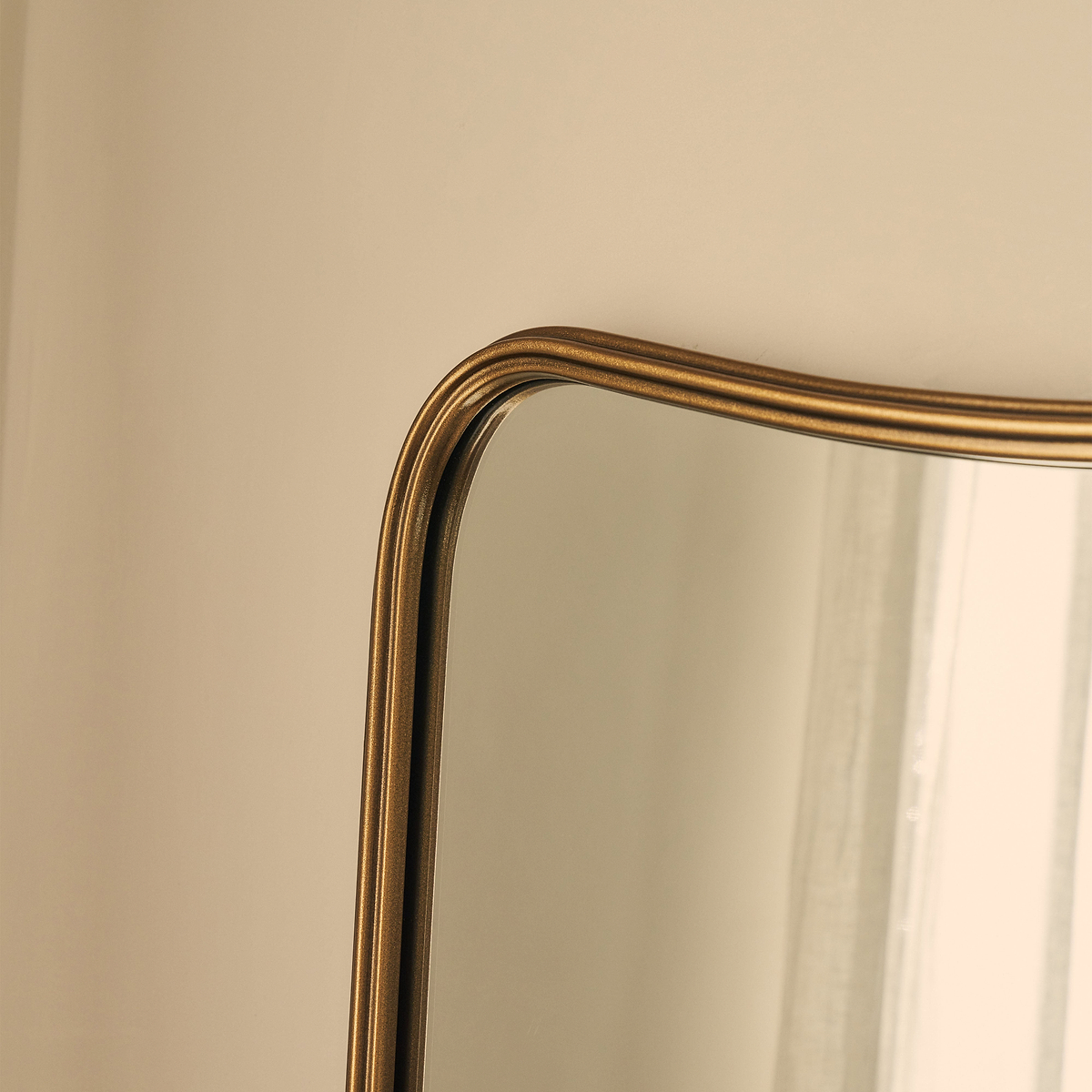 Louis - Gold Full Length Curved Metal Mirror 180cm x 100cm
