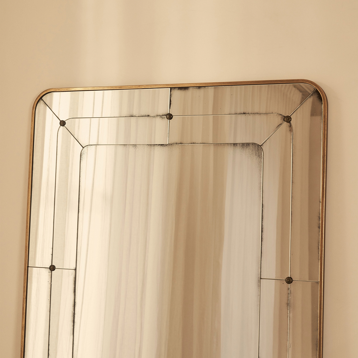 Teramo - Full Length Gold Antique Glass Metal Mirror 180cm x 90cm