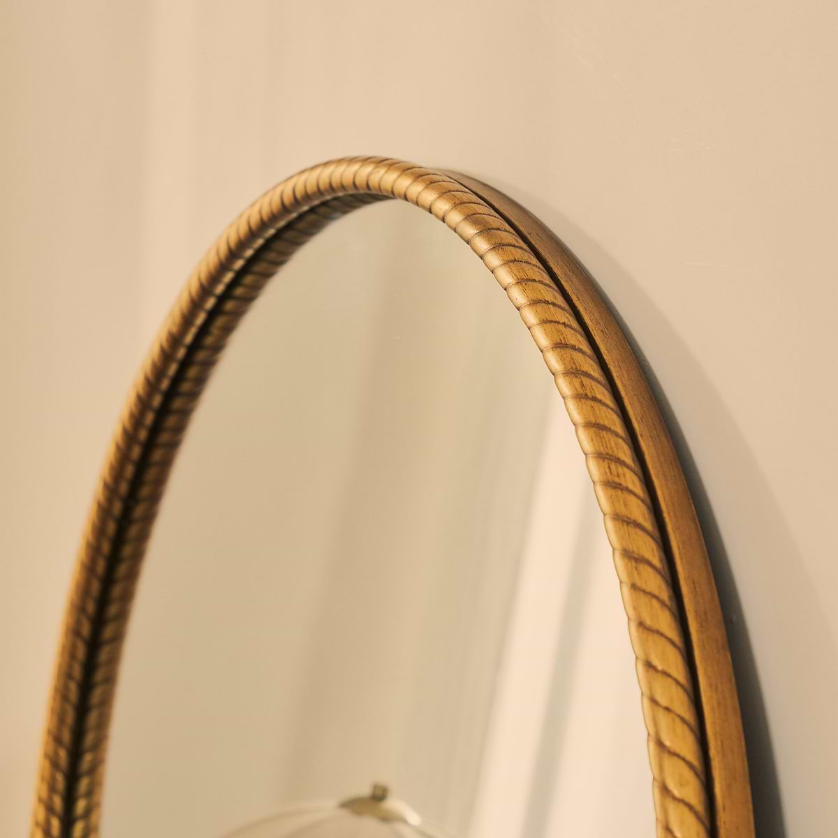 Corra - Gold Rope Twist Round Metal Wall Mirror 90cm x 90cm