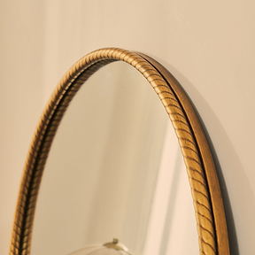 Corra - Gold Rope Twist Round Metal Wall Mirror 90cm x 90cm