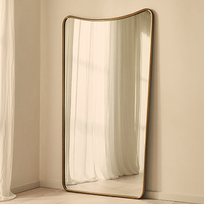 Louis - Gold Full Length Curved Metal Mirror 180cm x 100cm