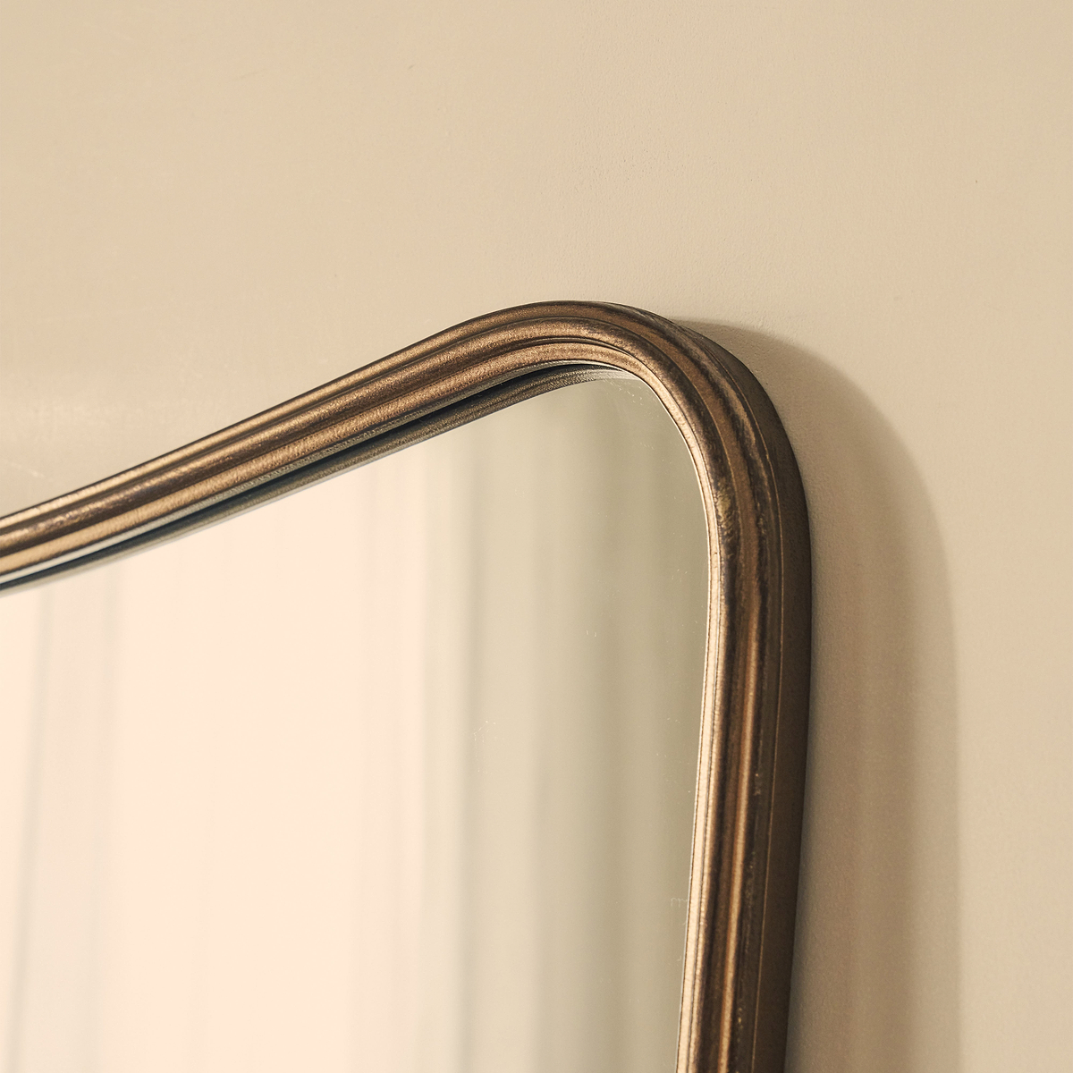 Louis - Antique Bronze Full Length Curved Metal Mirror 180cm x 100cm