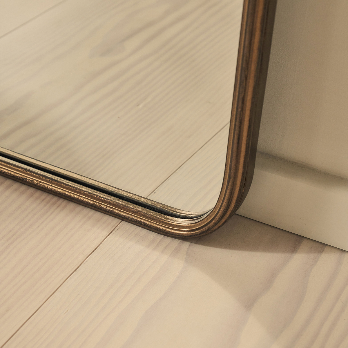 Louis - Antique Bronze Full Length Curved Metal Mirror 180cm x 100cm