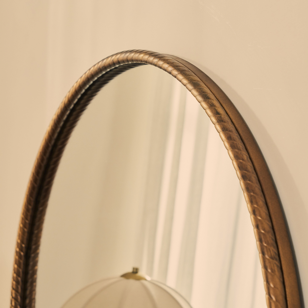 Corra - Antique Bronze Rope Twist Round Metal Wall Mirror 90cm x 90cm