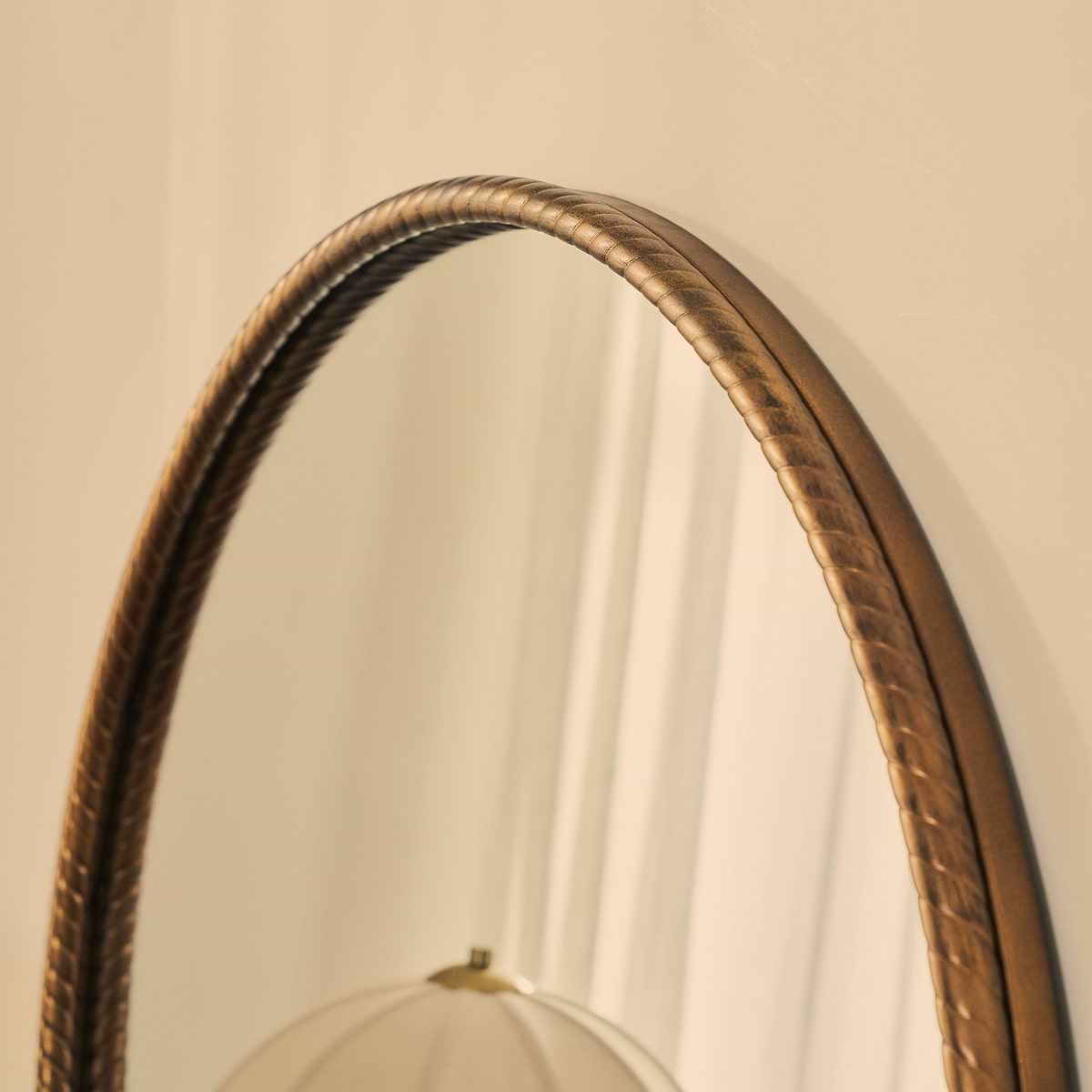 Corra - Antique Bronze Rope Twist Round Metal Wall Mirror 90cm x 90cm