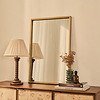 Corra - Gold Rope Twist Metal Overmantle Mirror 90cm x 60cm
