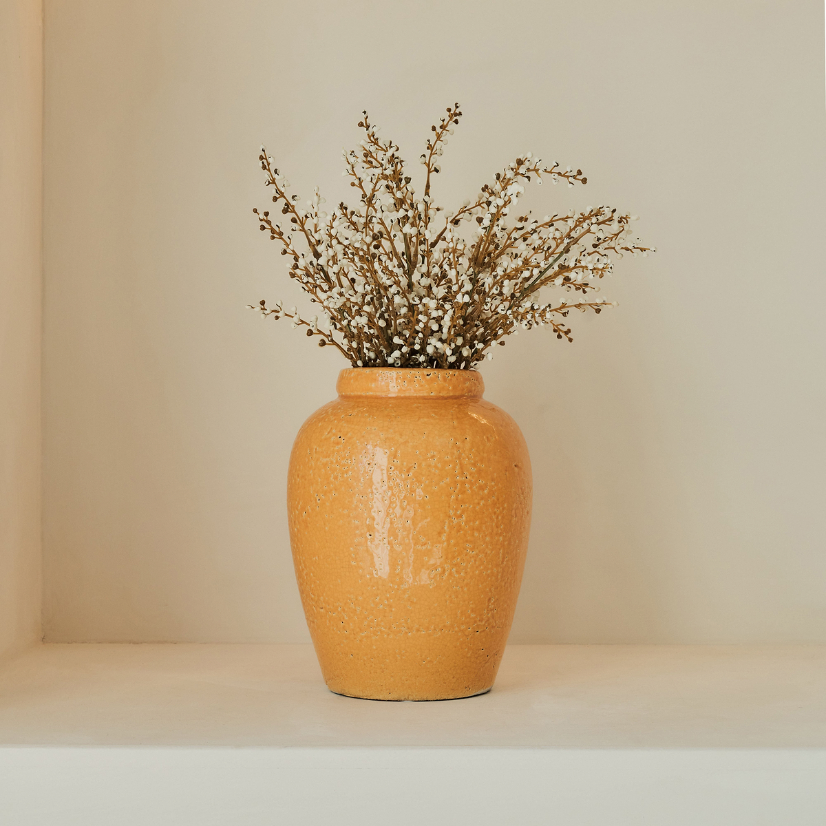 Portera - Ochre Gloss Ceramic Vase