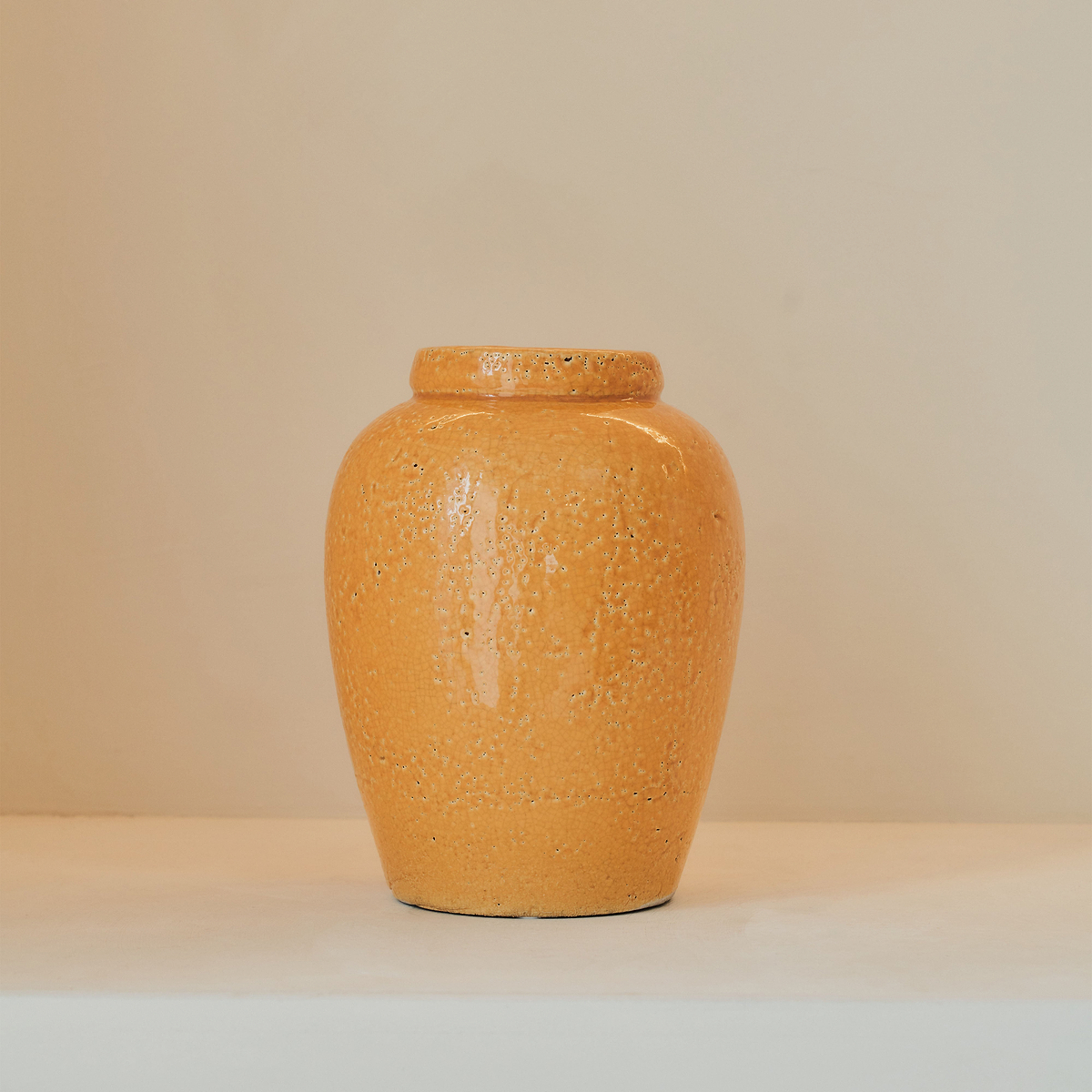 Portera - Ochre Gloss Ceramic Vase