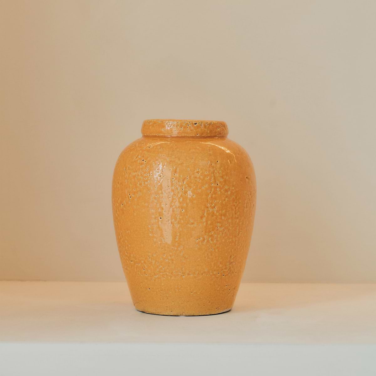 Portera - Ochre Gloss Ceramic Vase