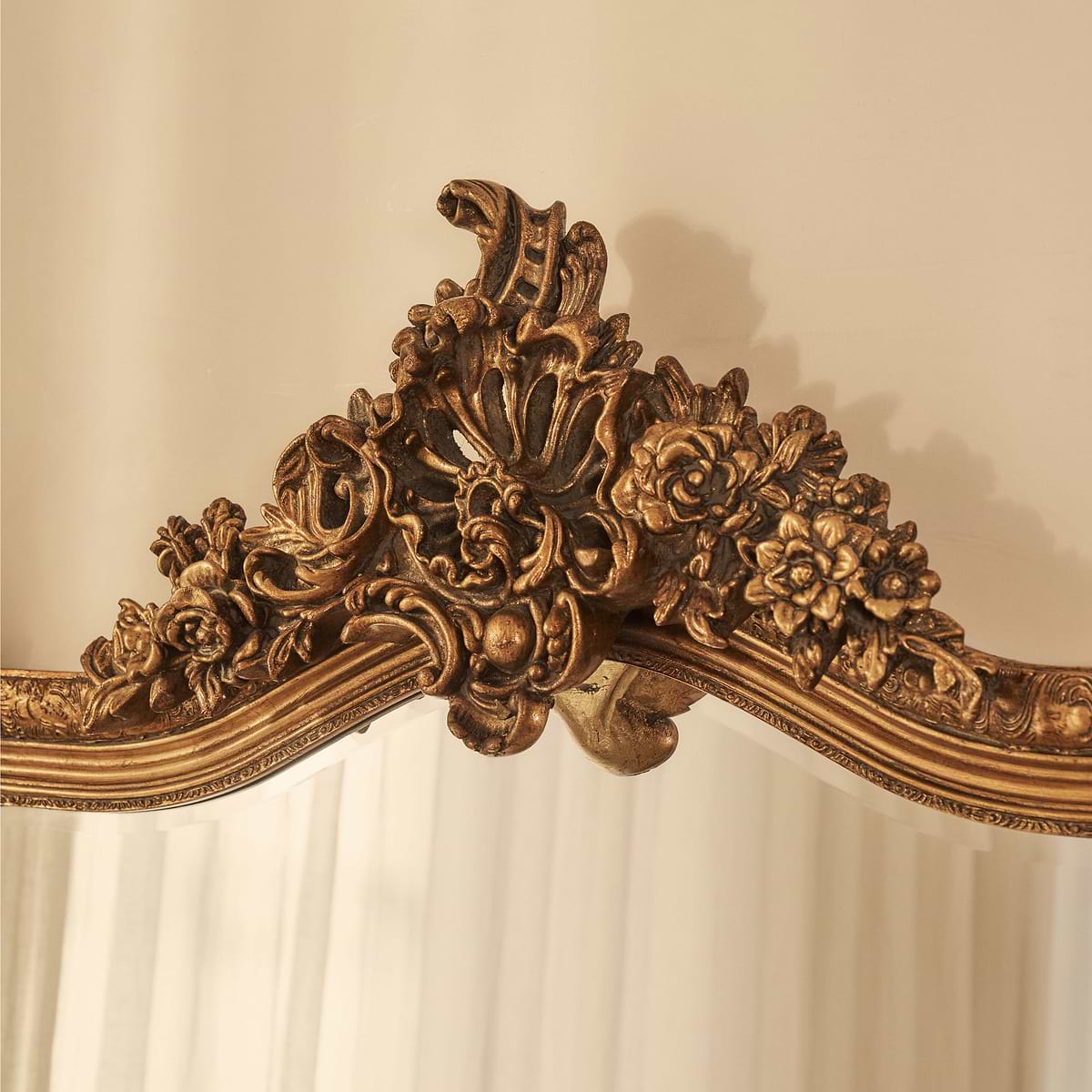 Francesca - Gold Arched Ornate Full Length Mirror 185cm x 100cm