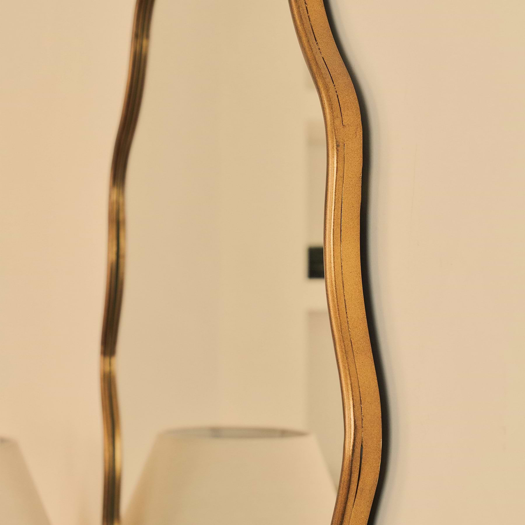 Sabrina - Antique Bronze Wavy Oval Metal Wall Mirror 100cm x 70cm