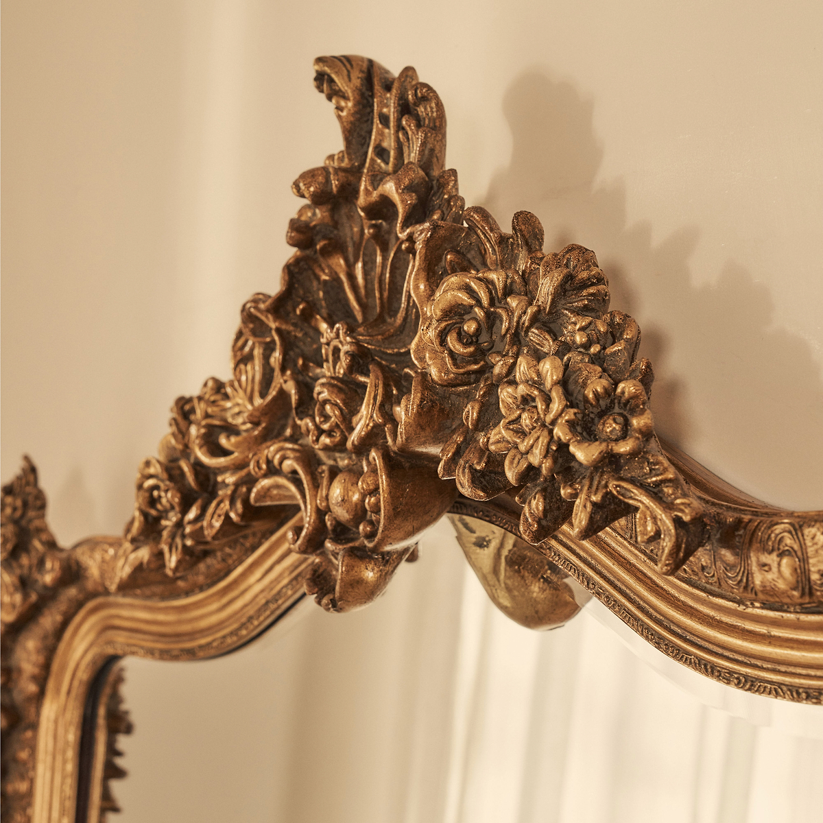 Francesca - Gold Arched Ornate Full Length Mirror 185cm x 100cm