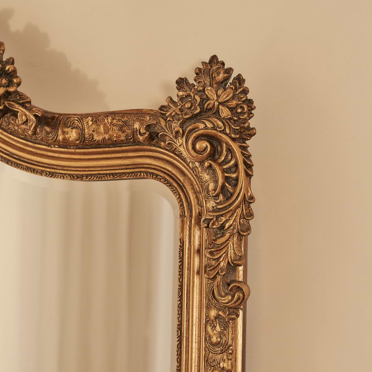 Francesca - Gold Arched Ornate Full Length Mirror 185cm x 100cm