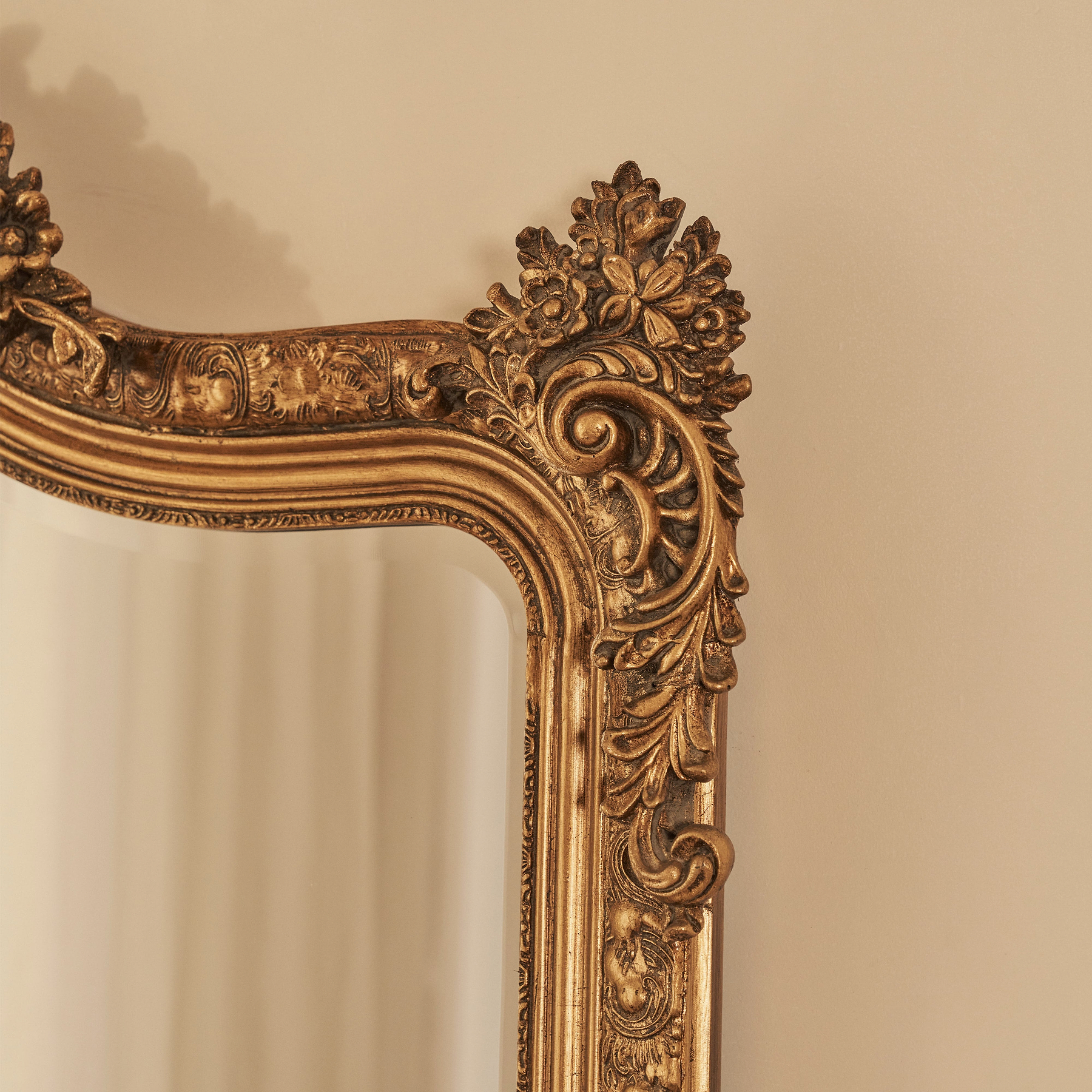 Francesca - Gold Arched Ornate Full Length Mirror 185cm x 100cm