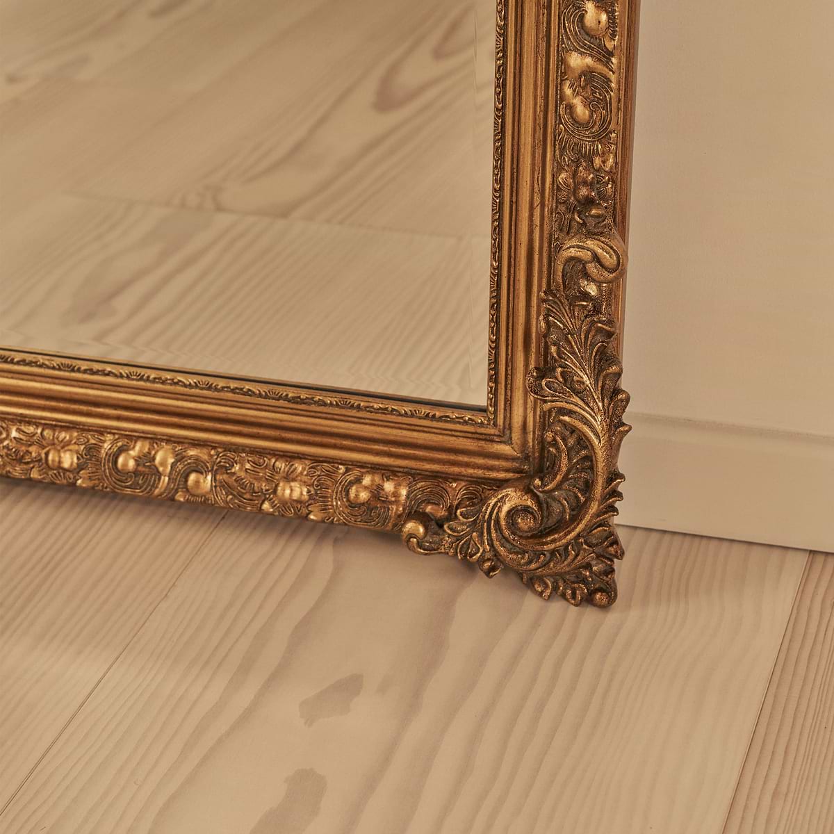 Francesca - Gold Arched Ornate Full Length Mirror 185cm x 100cm