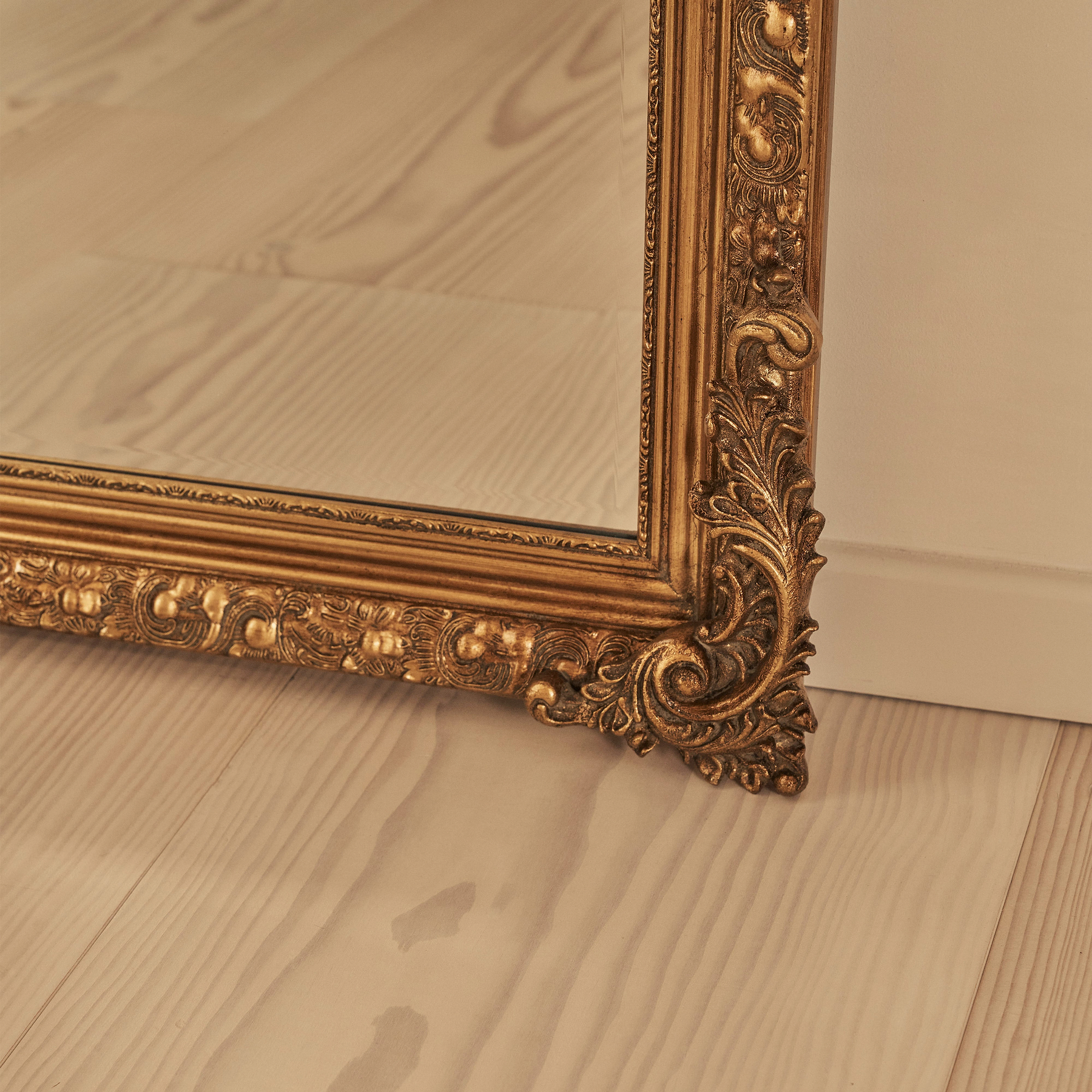 Francesca - Gold Arched Ornate Full Length Mirror 185cm x 100cm