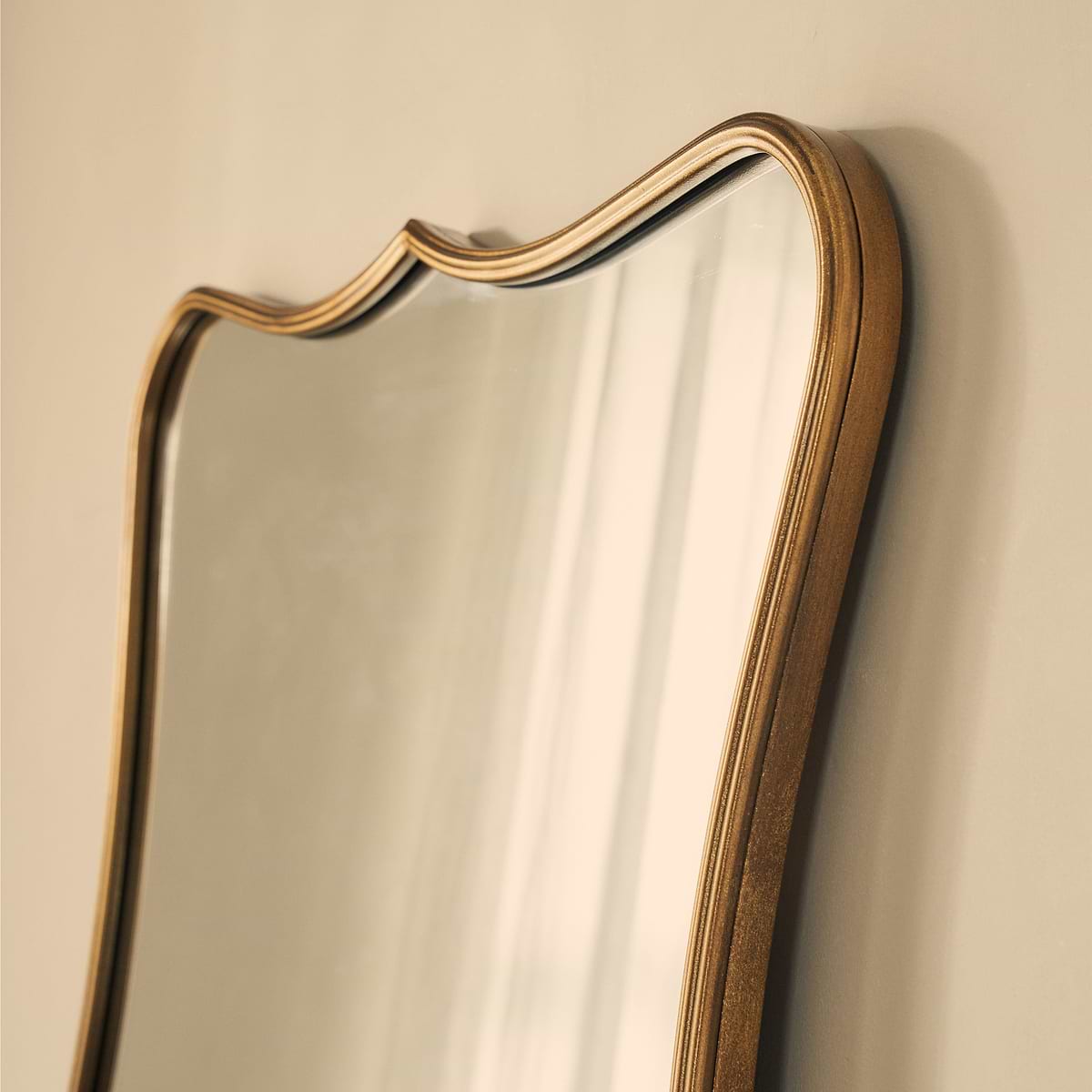 Elise - Gold Art Deco Metal Overmantle Mirror 120cm x 80cm