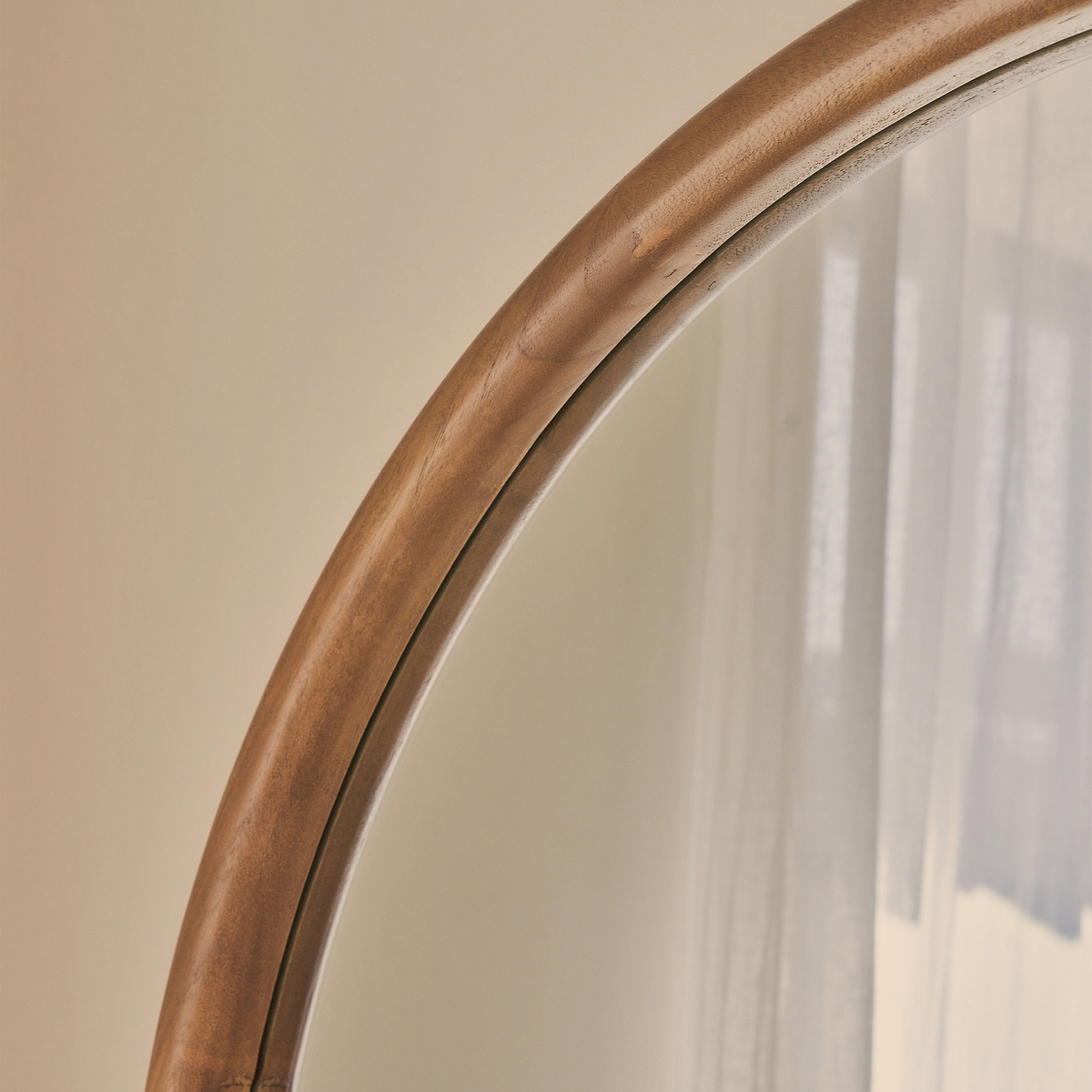 Amora - Full Length Large Arched Warm Wood Mirror 180cm x 90cm